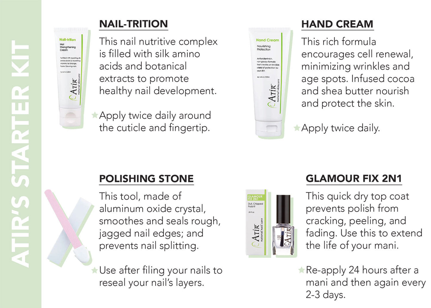 ATiR Starter Kit for at-home natural nail care.