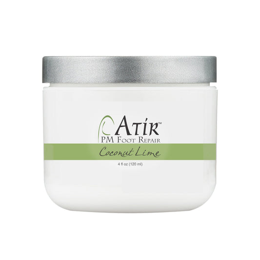 ATiR PM Foot Repair Cream jar in Coconut Lime scent