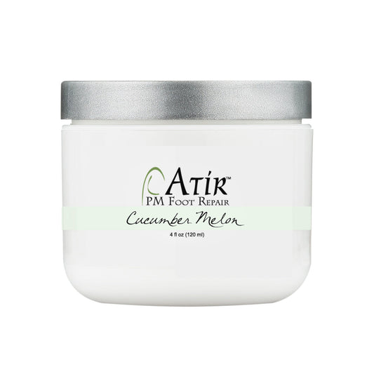 ATiR PM Foot Repair cream in jar, cucumber melon scent