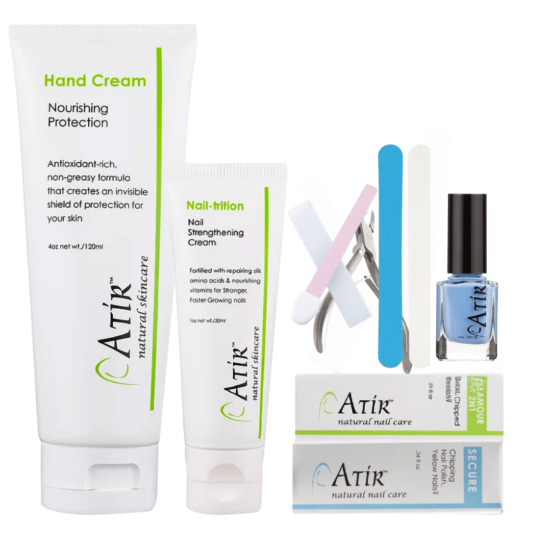 Deluxe Natural Nail Care Kit | Complete 4-Part At-Home Manicure System