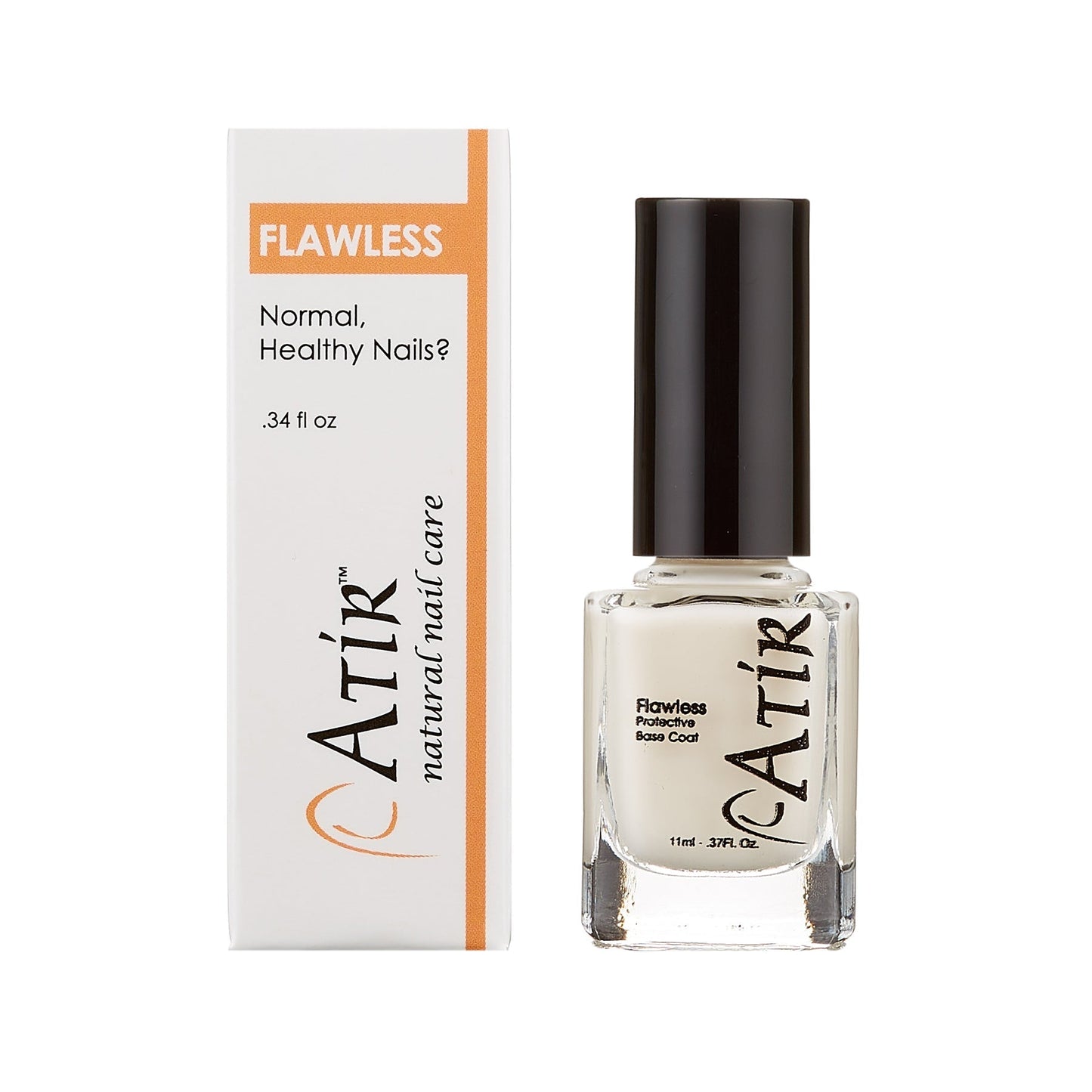 ATiR White Flawless ridge-filling base coat – non-toxic nail treatment with silky smooth finish