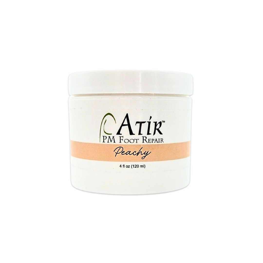 ATiR Peachy PM Foot Cream Luxury non-toxic foot cream with shea butter and cocoa butter in Sweet Peach scent