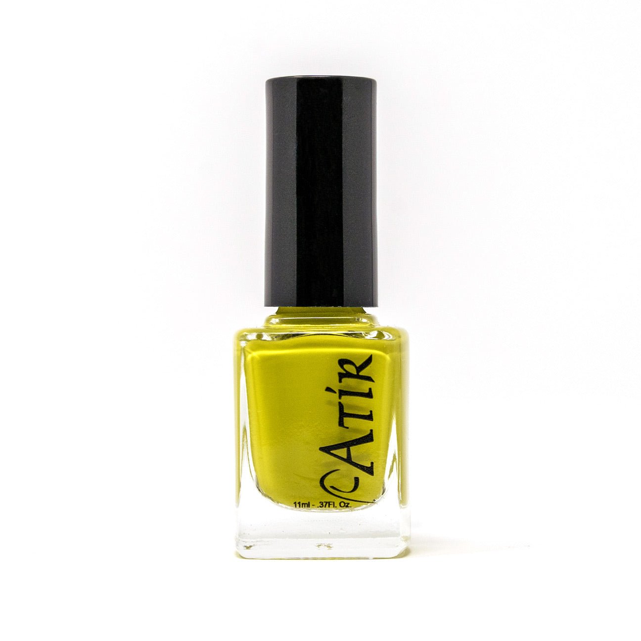 ATiR Radioactive nail polish – chartreuse green-yellow matte finish, non-toxic polish bottle