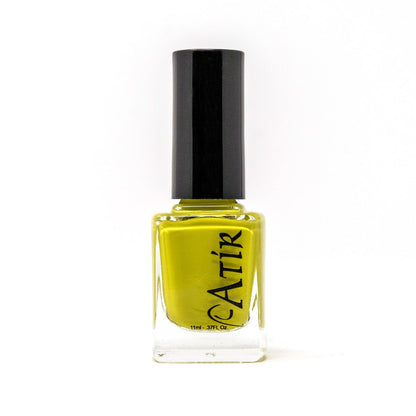 ATiR Radioactive nail polish – chartreuse green-yellow matte finish, non-toxic polish bottle